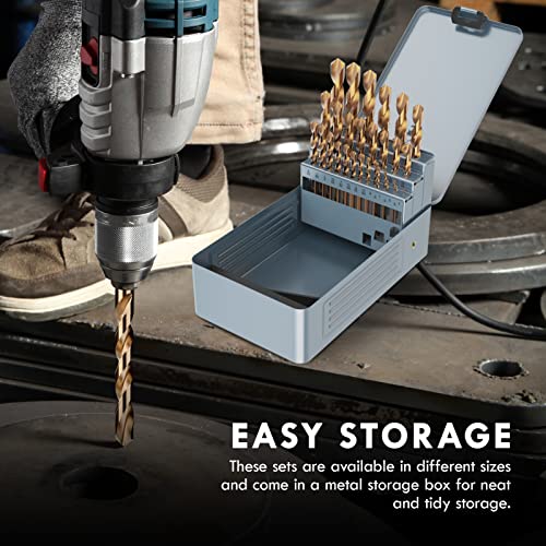 MACXCOIP Cobalt Drill Bit Set, 29Pcs M35 High Speed Steel Bits for Hardened Metals, Stainless Steel, Cast Iron and Wooden Plastics, with Metal Index Storage Box, 1/16"-1/2" - Image 4