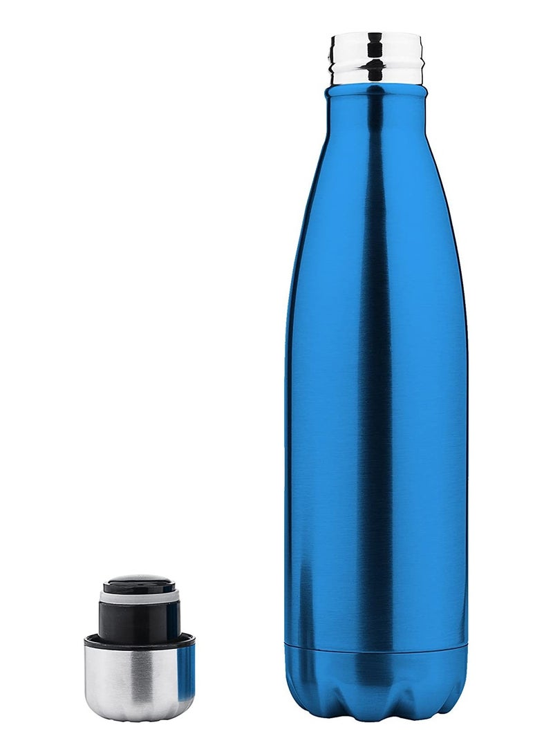 Cool Baby Stainless Steel Water Bottles, Easy to Clean Cola Shape Thermal Flask Rustproof for School Outdoor Sports for Camping Hiking Travel(Blue) - Image 2