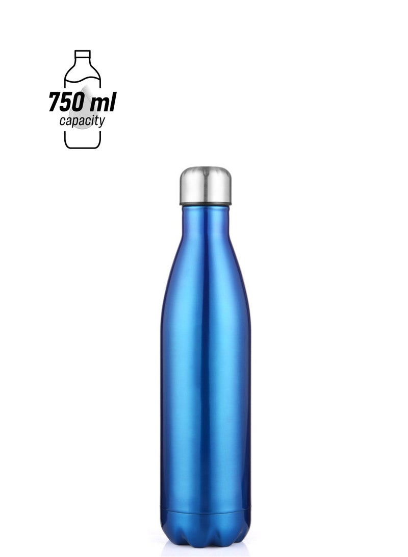Cool Baby Stainless Steel Water Bottles, Easy to Clean Cola Shape Thermal Flask Rustproof for School Outdoor Sports for Camping Hiking Travel(Blue) - Image 1