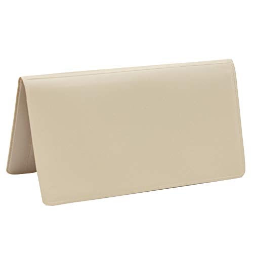 CAROUSELCHECKS Beige Vinyl Checkbook Cover, Top Tear Personal Vinyl Checkbook Cover - Image 5