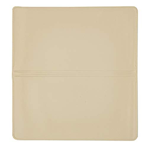 CAROUSELCHECKS Beige Vinyl Checkbook Cover, Top Tear Personal Vinyl Checkbook Cover - Image 4