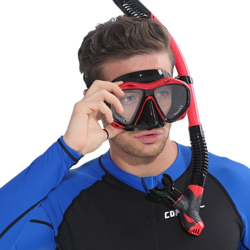 COPOZZ Snorkel Mask Adult â€“ Anti-Fog Scuba Mask with Nose Cover, Tempered Glass Snorkeling Gear for Adults - Image 5