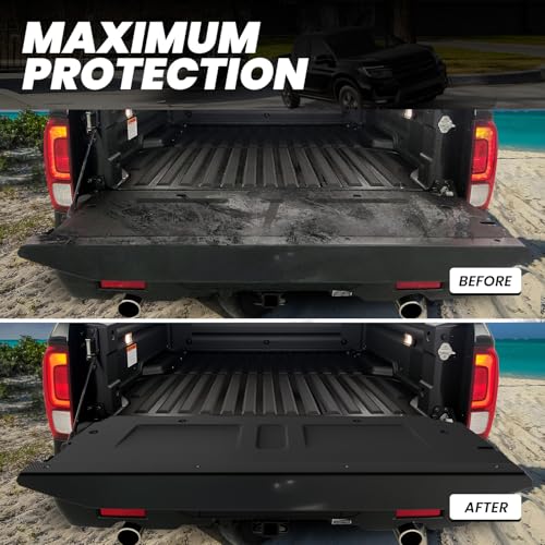 LASFIT Tailgate Mat for Honda Ridgeline 2017 2018 2019 Tailgate Liner, Custom Fit Anti-Scratch Anti-Slip Easy Installation TPE All Weather Tailgate Protector Cover, Black - Image 4