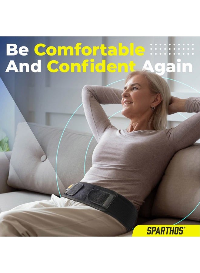 Sparthos Sacroiliac Si Hip Belt Relief from Si Joint, Sciatica, Pelvis, Lower Back Pain - Support Brace for Women and Men - for Sacral Nerve, Hip Loc Tilt Up Belts Braces (Black-REG) - Image 3