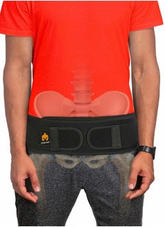Sparthos Sacroiliac Si Hip Belt Relief from Si Joint, Sciatica, Pelvis, Lower Back Pain - Support Brace for Women and Men - for Sacral Nerve, Hip Loc Tilt Up Belts Braces (Black-REG)  - Image 1