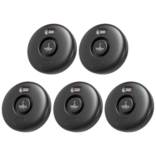 RUIKORING 5 Pack Black Water Leak Alarm Detector 120dB Loud Alert Water Sensor IP66 Waterproof Sensitive Leak and Drip Alert Easy Installation for Home Basement Flood Prevention Bathroom Sink Laundry - Image 1