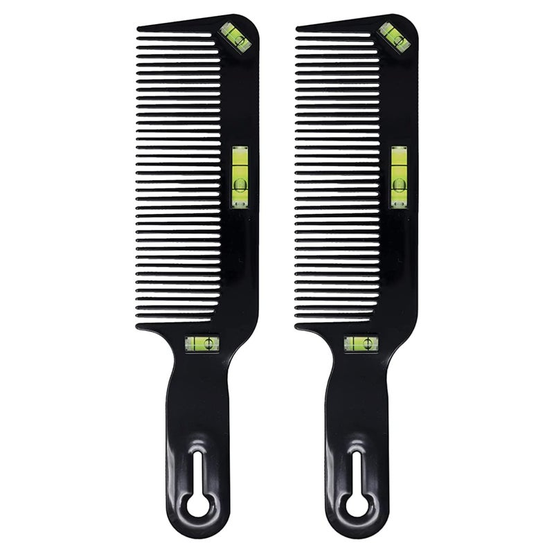 Styling Gear #312 Flat Top Clipper Blending Fade Combs With Levels Hair Cutting Barber Flattop Fading Thin Flexible For Women Men Black 2 Piece