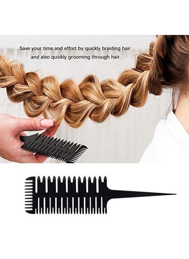 DKAF - Kaf 6 Pcs 3Way Weaving & Sectioning Foiling Comb Professional 3Sided Highlighting Sectioning Comb For Hair Coloring Highlighting Balayage Microbraiding - Image 1