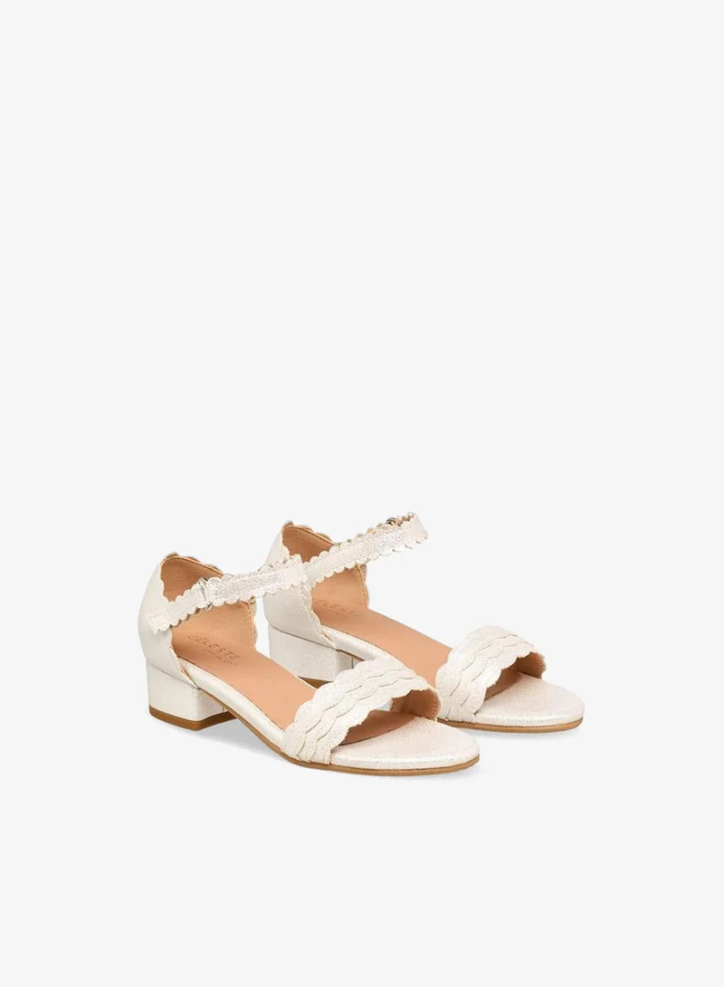 سيليست Girls Block Heel Ankle Strap Sandals Ramadan Collection