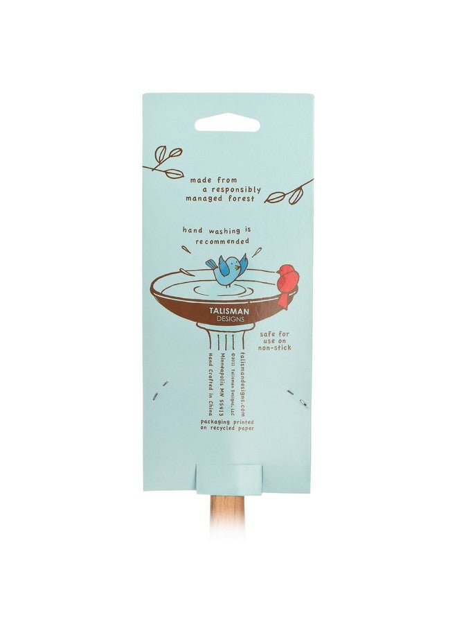 Talisman Designs Laser Etched Beechwood Cooking, Honey Bee Slotted Spoon - Image 4