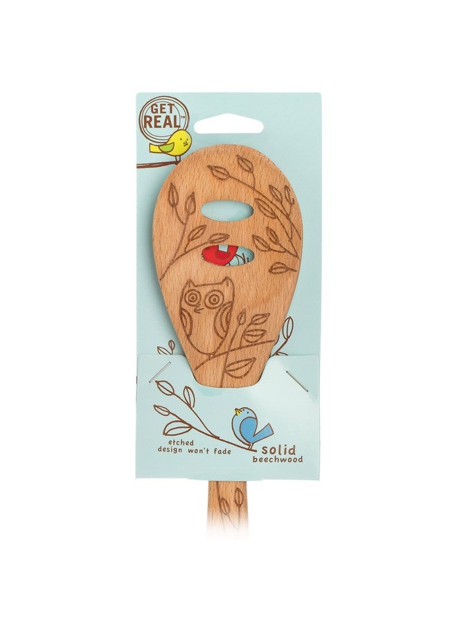 Talisman Designs Laser Etched Beechwood Cooking, Honey Bee Slotted Spoon - Image 5