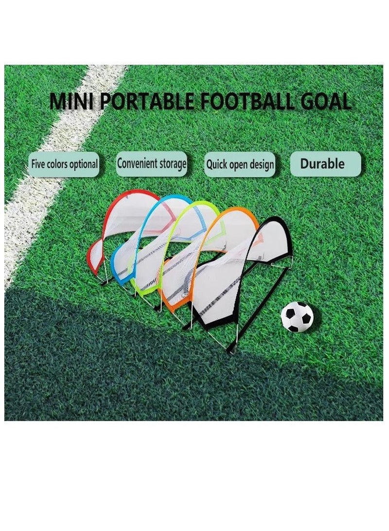 H PRO Mini Portable Football Goal Green - Image 2