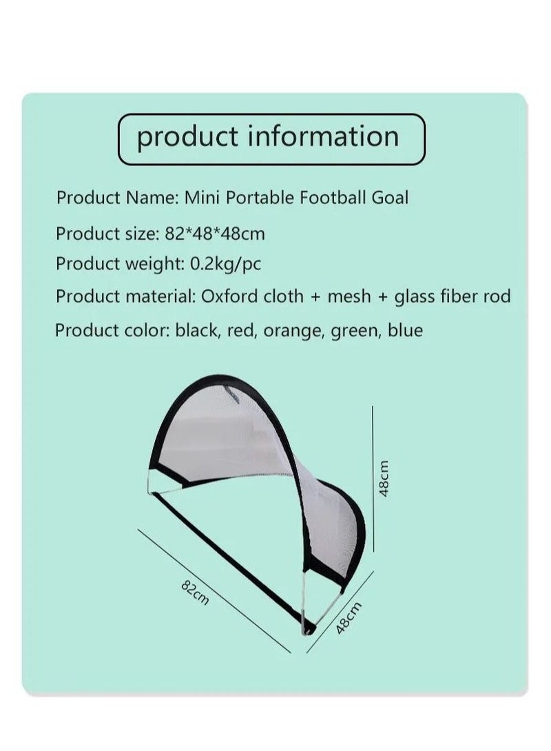 H PRO Mini Portable Football Goal Green - Image 3