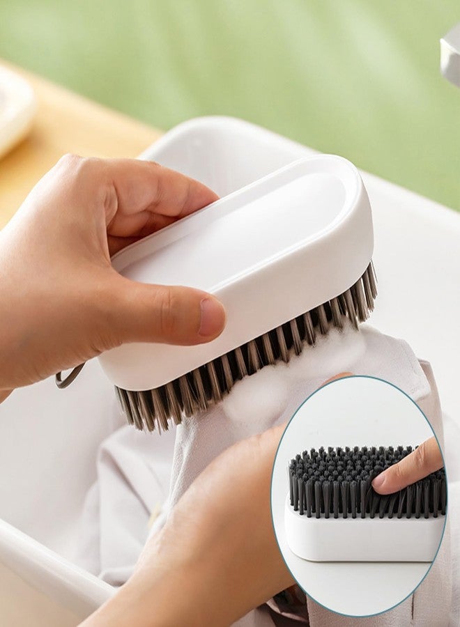 Selaurel Laundry Scrub Brush Cleaning Brush 2 Pack Soft Bristle Brush Clothes Underwear Scrubbing Brush Long Handle Household Cleaning Brushes for Bathtubs Countertops (Blue) - Image 2