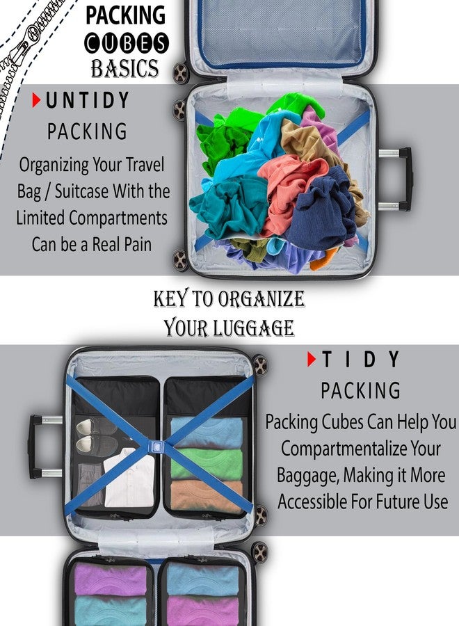OxbOw Travel Organizer Pouch, Packing Cubes For Travel, Cloth Organizer For Travel, Suitcase Organizer For Travelling, Packing Bags For Travelling (Black, SET OF 6(1L+2M+2S+1SLIM)) - Image 5