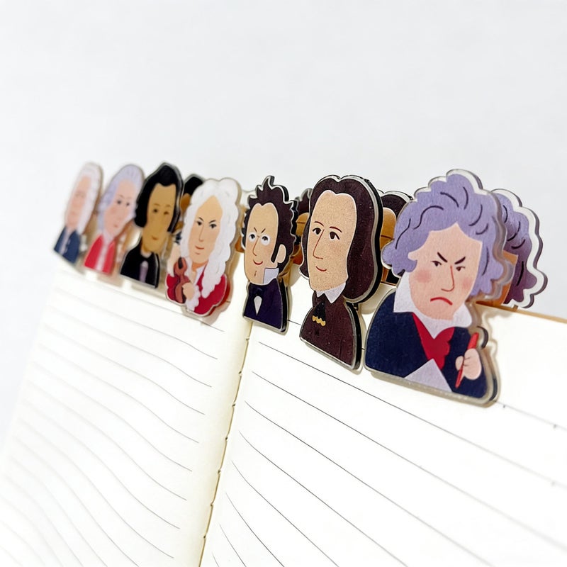 ofeankri 7pcs Musician Sheet Music Clips, Acrylic Mini Clips for Music Lovers - Image 5