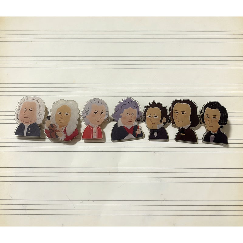ofeankri 7pcs Musician Sheet Music Clips, Acrylic Mini Clips for Music Lovers - Image 3