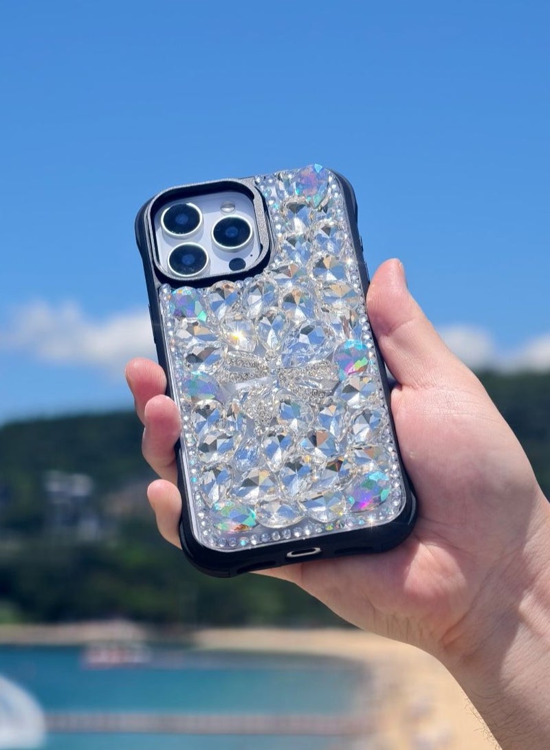 أسيل تك حافظة iPhone 16 Pro ، حلقة مغناطيسية ، غطاء مرآة قابل للتبديل ، حماية من سقوط الحافة المرتفعة الناعمة المضادة للانزلاق ، عدسة حماية الحامل غير المرئية المدمجة ، الماس 1 - Image 3
