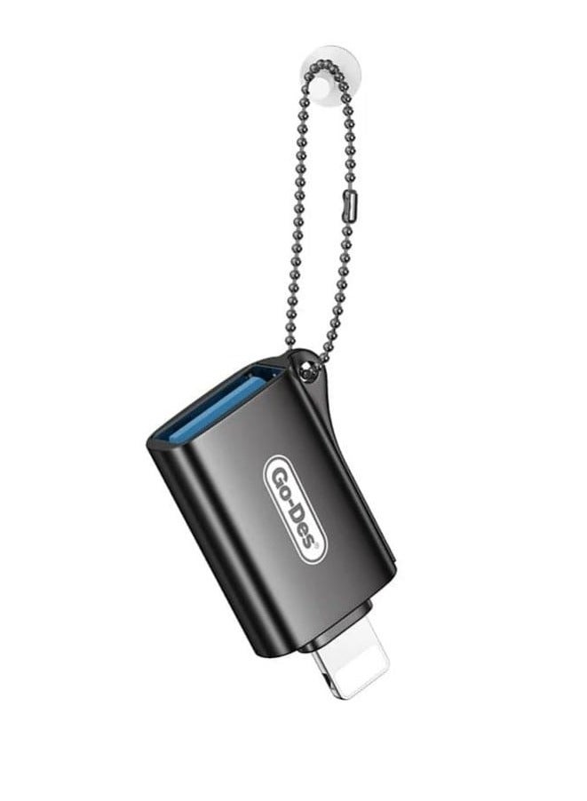 جو-ديز محول OTG بحبل معدني للهاتف والكمبيوتر اللوحي من USB إلى iPhone - Image 2