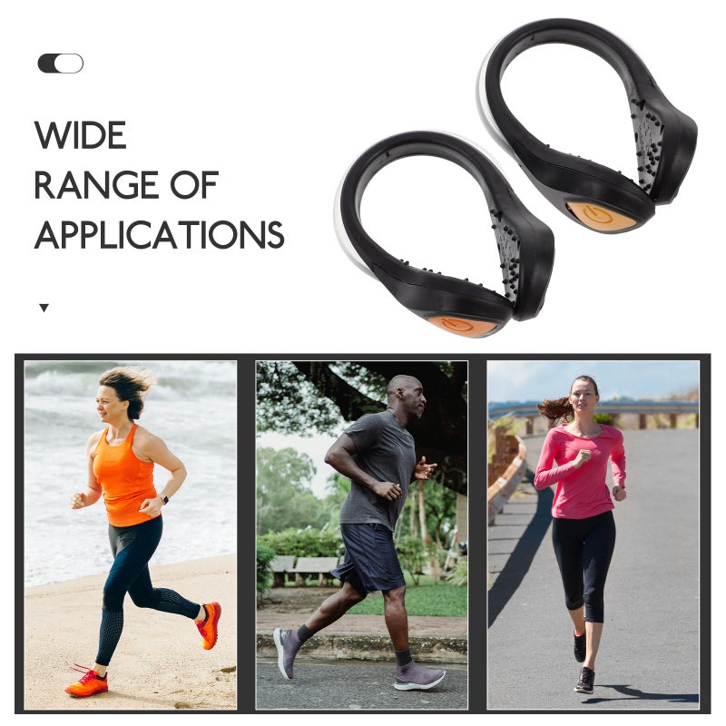 4 pcs Shoe Clip Lights Flash Shoe Safety Clip Lights Running Gear Reflective Running Gear Safety Clip for Running Walking - Image 4