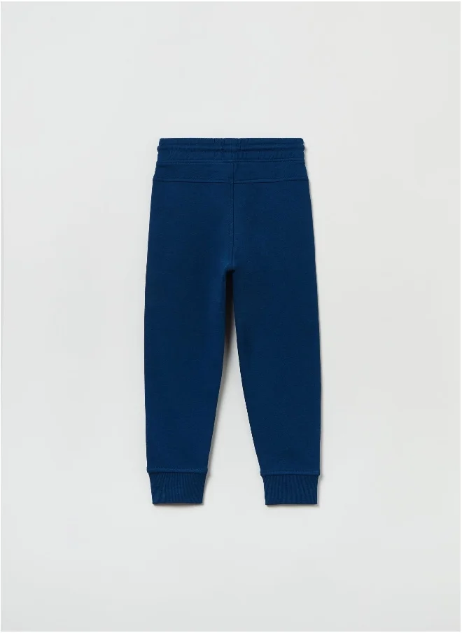 او في اس Ovs Boys Fleece Joggers With Drawstring And Print