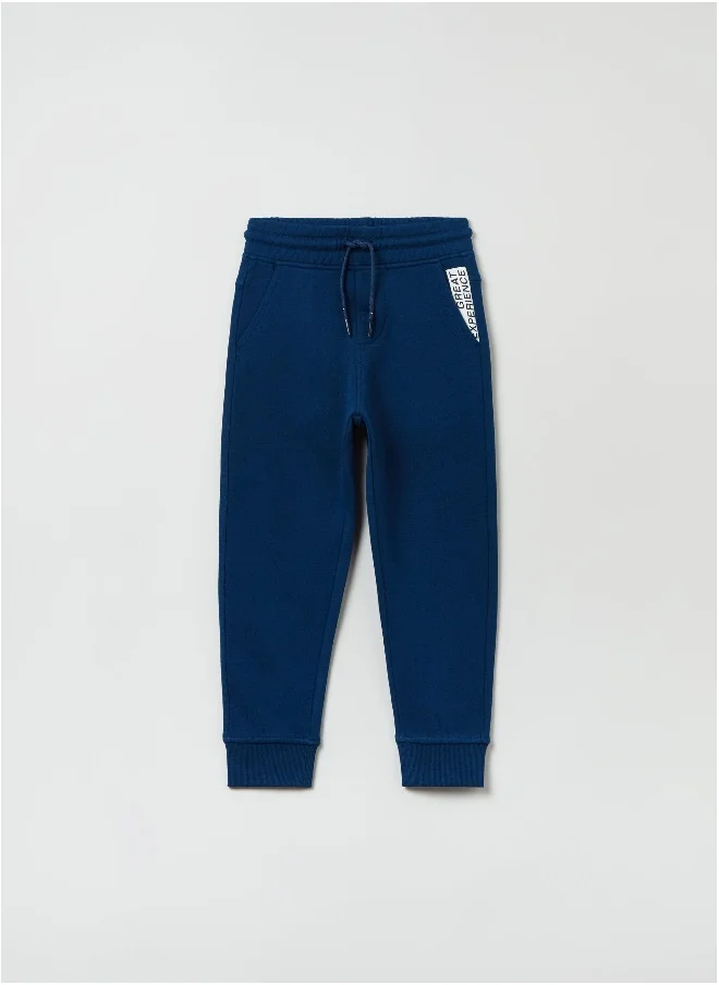 او في اس Ovs Boys Fleece Joggers With Drawstring And Print