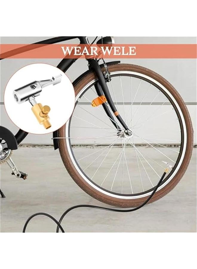 MOXO Metal Tire Air Chuck with Clip Adapter, Heavy Locking Tire Inflator Air Chuck Adapter, Locking Tire Air Chuck with Standard Tire Vae Thread, No Leakage Tire Chucks for ressor Pump Hos  - Image 3