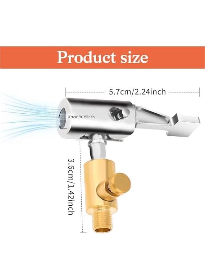 MOXO Metal Tire Air Chuck with Clip Adapter, Heavy Locking Tire Inflator Air Chuck Adapter, Locking Tire Air Chuck with Standard Tire Vae Thread, No Leakage Tire Chucks for ressor Pump Hos  - Image 2
