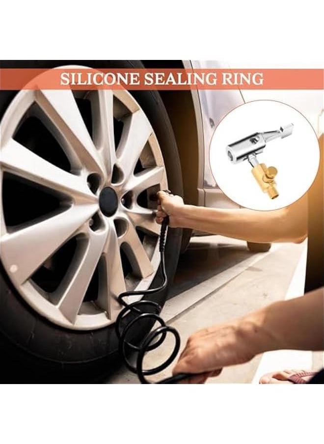 MOXO Metal Tire Air Chuck with Clip Adapter, Heavy Locking Tire Inflator Air Chuck Adapter, Locking Tire Air Chuck with Standard Tire Vae Thread, No Leakage Tire Chucks for ressor Pump Hos  - Image 5