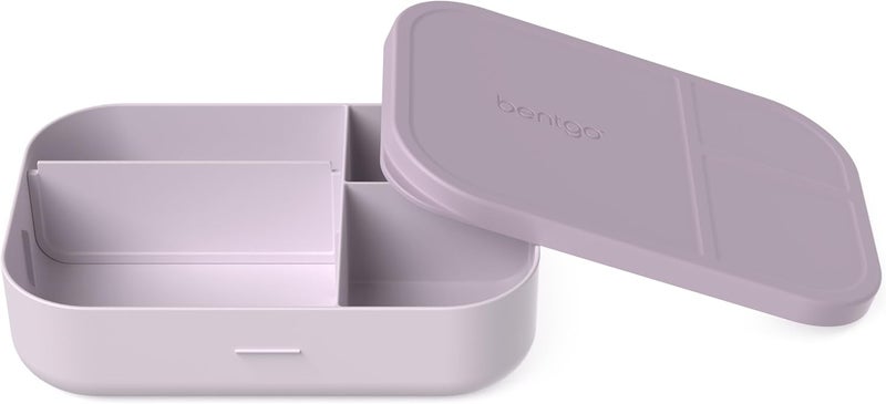 Bentgo Modern Tray with Matte Lid  Reusable BPAFree Meal Prep Containers for Adults with Removable Divider  3 or 4 Compartments for Healthy Portioned Meals At Home  On the Go Orchid - Image 1