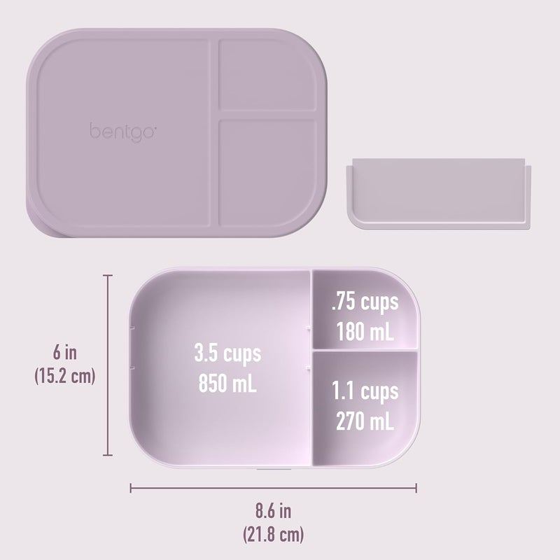 Bentgo Modern Tray with Matte Lid  Reusable BPAFree Meal Prep Containers for Adults with Removable Divider  3 or 4 Compartments for Healthy Portioned Meals At Home  On the Go Orchid - Image 5