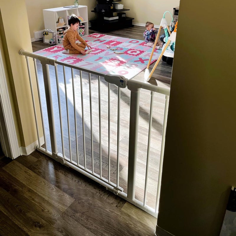 Qdos Safety AutoClose SafeGate Baby Gate Extensions  White  Meets Tougher European Standards  Professional Grade Safety  Each Extension Extends the Qdos SafeGate Pressure Gate by 275  Set of 2 - Image 3