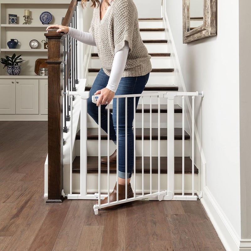Qdos Safety AutoClose SafeGate Baby Gate Extensions  White  Meets Tougher European Standards  Professional Grade Safety  Each Extension Extends the Qdos SafeGate Pressure Gate by 275  Set of 2 - Image 4