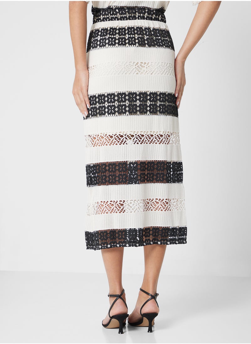 VERO MODA High Waist Crochet Skirt  - Image 2
