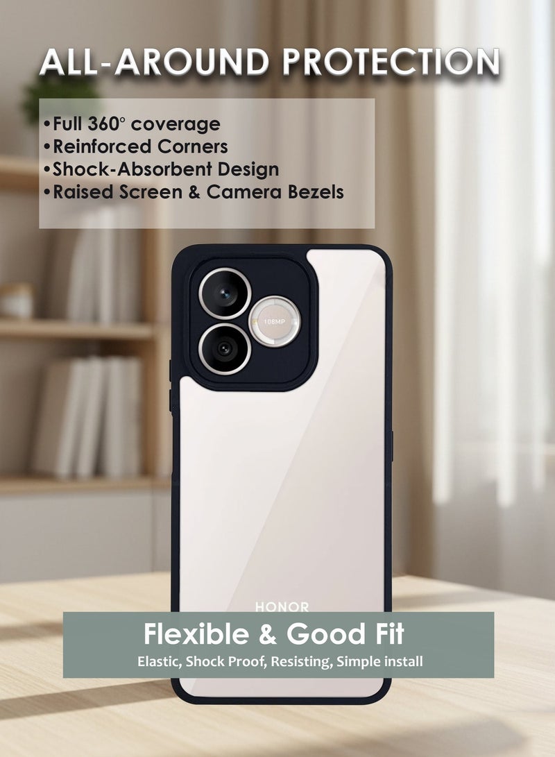 Case Honor 600 Lite Protective Back Case - Silicone Case Cover for Honor 600 Lite, Camera and Drop Protection Thin Protective Back Cover Case for Honor 600 Lite  - Clear/Black - Image 2