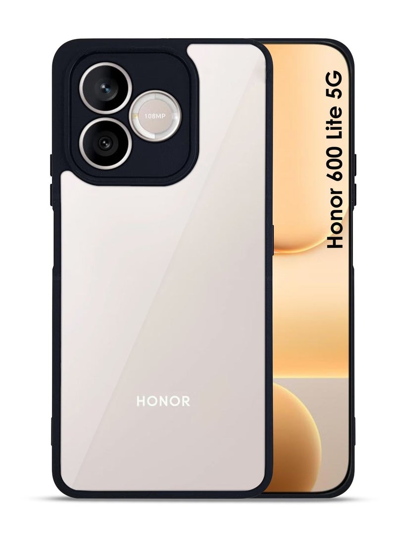 Case Honor 600 Lite Protective Back Case - Silicone Case Cover for Honor 600 Lite, Camera and Drop Protection Thin Protective Back Cover Case for Honor 600 Lite  - Clear/Black - Image 1