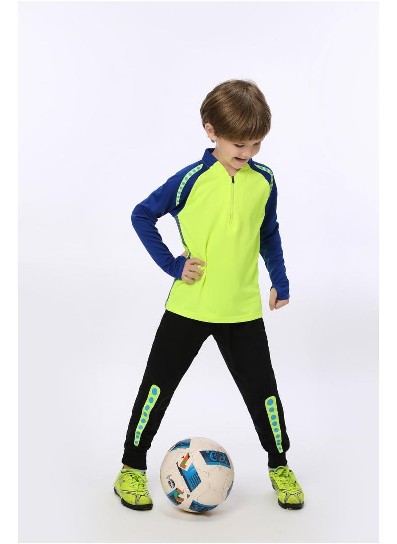 KUYING Children's High Elasticity Tight Fitting Clothing Sports Fitness Set Quick Drying Training Suit 