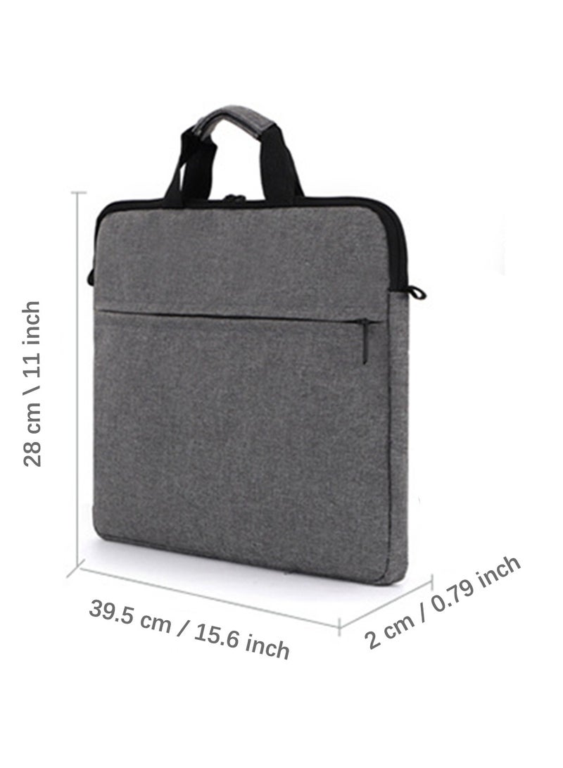 Strapless Laptop Sleeve,15.6 Inch Water Resistant Durable Computer Carrying Case,15.6 inch for HP, Dell, Acer Aspire, Asus Notebook, Laptop Protective Case with Pocket,Handle（Gray）  - Image 3