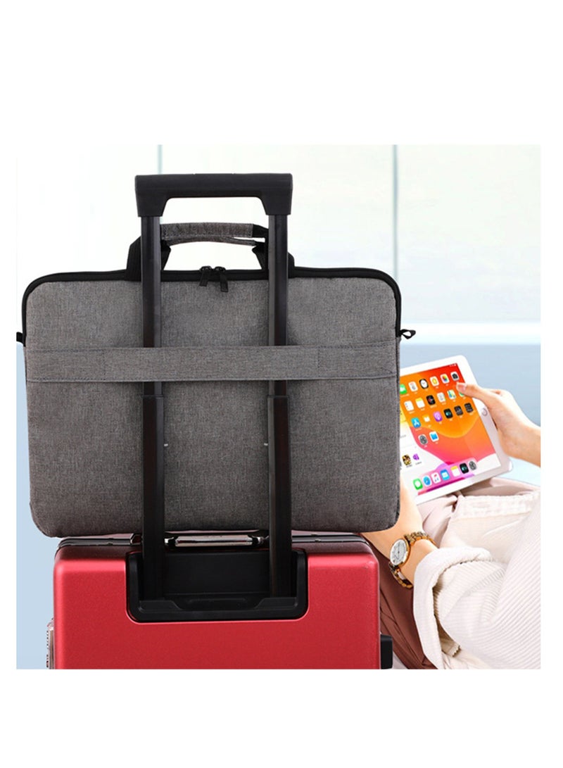 Strapless Laptop Sleeve,15.6 Inch Water Resistant Durable Computer Carrying Case,15.6 inch for HP, Dell, Acer Aspire, Asus Notebook, Laptop Protective Case with Pocket,Handle（Gray） - Image 5