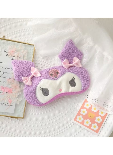 Cartoon Sanrio Kuromi Comfortable Breathable Eye Mask, Sleep Blackout Eye Mask, blocks light, suitable for all-night sleep travel and naps