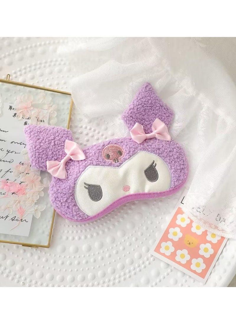 Sanrio - Cartoon Sanrio Kuromi Comfortable Breathable Eye Mask, Sleep Blackout Eye Mask, blocks light, suitable for all-night sleep travel and naps - Image 1