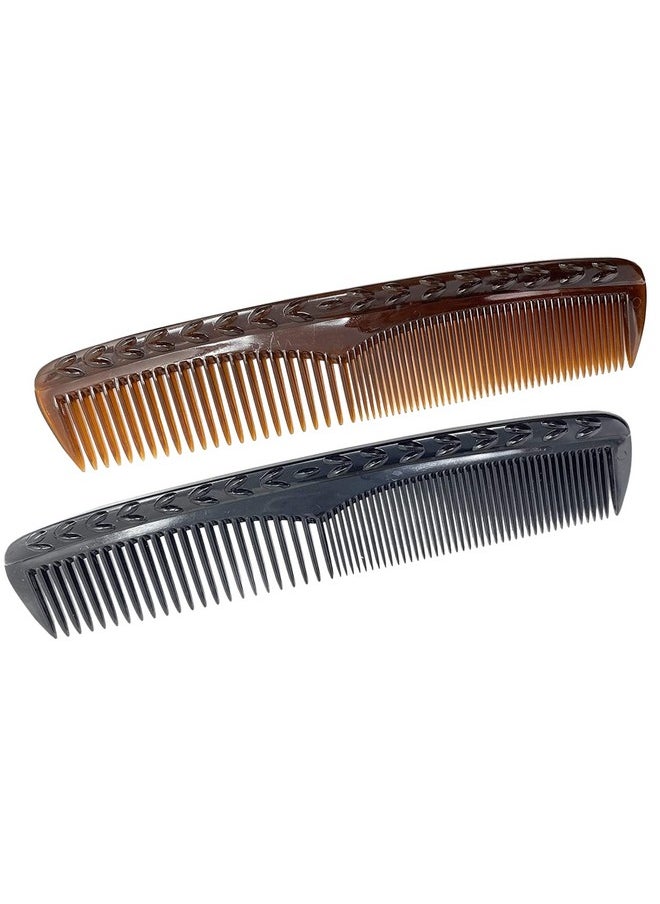 French Bordered Tortoise Shell And Black Large 8” Celluloid Set Of 2 Toothed Pocket Hair Combs For Women And Men - pzsku/Z7A77C85923845E5D993FZ/45/_/1719076376/fb2bac45-1f97-456d-8a71-c5c2a6f1eb90