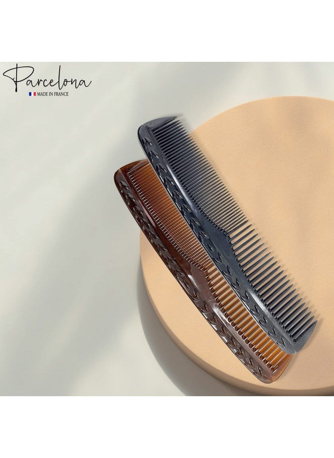 French Bordered Tortoise Shell And Black Large 8” Celluloid Set Of 2 Toothed Pocket Hair Combs For Women And Men - pzsku/Z7A77C85923845E5D993FZ/45/_/1719076378/b0c1cb0d-76e3-4cd6-936a-cf9cea0a6b91