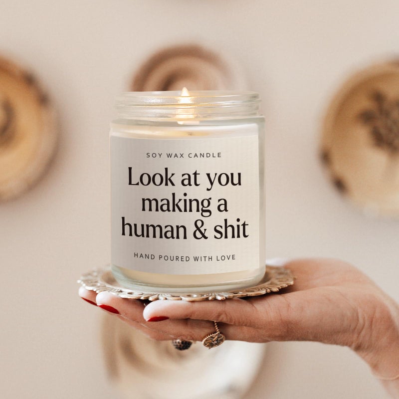 GoMelley Funny New Mom Gifts, Handmade Scented Lavender Candle for New Mom for After Birth, First Mothers Day Gifts for New Moms, Postpartum Gift for Moms, Soy Wax Candle, 7 Oz - Image 3