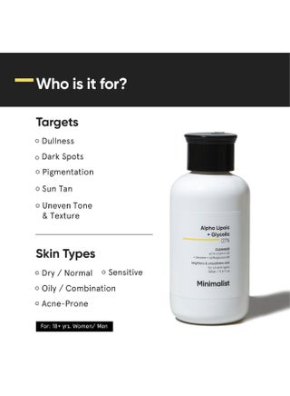 Minimalist 7% ALA & AHA Brightening Face Wash with Vitamin B5 For Hydration, Glycolic Acid For Exfoliation & Alpha Lipoic Acid For Glowing Skin - view 4