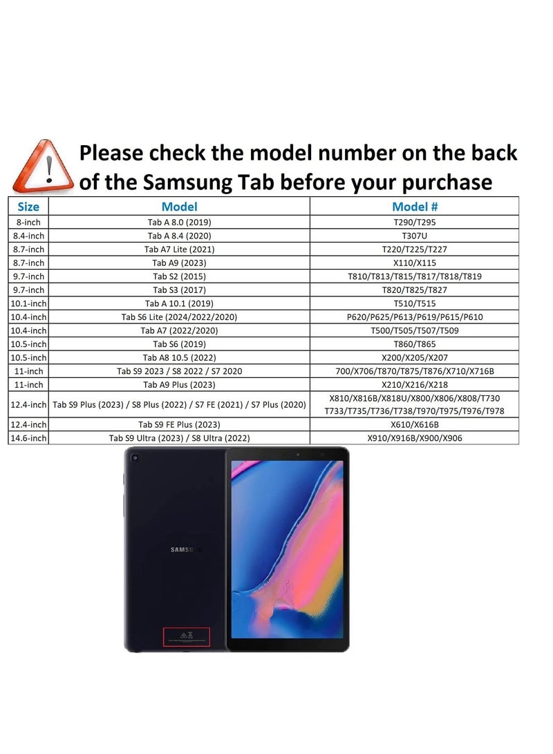 DUSALA 360 Degree Rotating Stand Auto Sleep Wake Folio Leather Smart Cover for Samsung Galaxy Tab S6 Lite 10.4" 2020 Tablet - Image 3