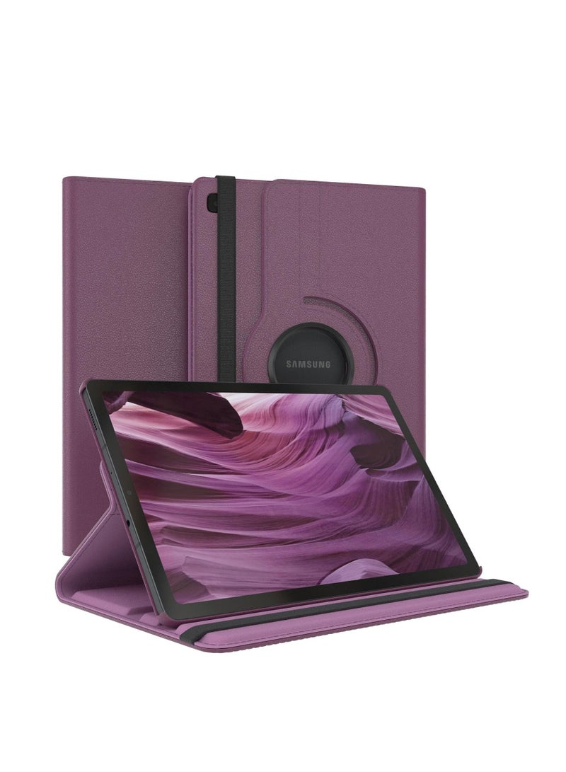 DUSALA 360 Degree Rotating Stand Auto Sleep Wake Folio Leather Smart Cover for Samsung Galaxy Tab S6 Lite 10.4" 2020 Tablet - Image 1