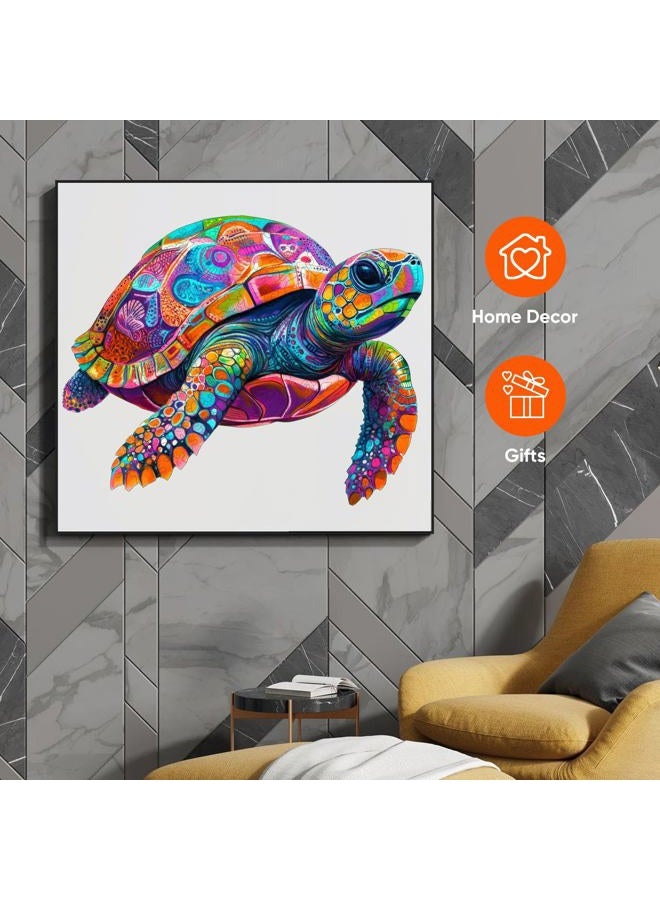 Mys Aurora Colorful Turtle Puzzles for Adults 200 Pieces, 5MM Thick Wooden Jigsaw Puzzles, Unique Shape Puzzle Ocean Wood Puzzles for Adults and Kids Birthday Gifts Family Game 11.4 * 11.4 inches - Image 5