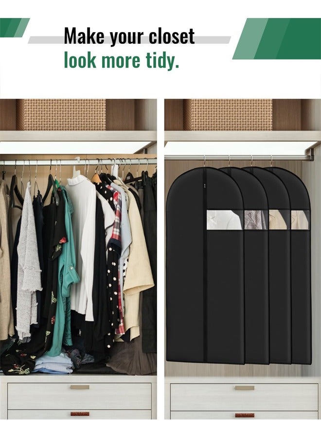 Garment Bags 5 Packs Garment Bags for Hanging Clothes Env-friendly Breathable Suit Bag Clothes Cover for Storage Suits Shirts T-shirts and Jackets Suitable for Adults and Children - Image 4