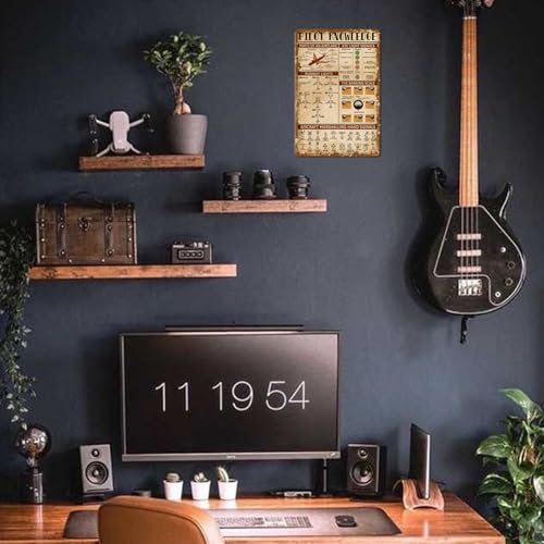 Ubewair Airplane Wall Decor Aviation Poster For Home Aviation Gifts For Aviation Lovers Air Plane Decorations For Boys Room Retro Wwii Poster Vintage Pilot Knowledge Metal Signs Airplane Wall Art 8 X 12 Inch - Image 5